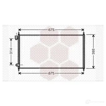 Радиатор кондиционера VAN WEZEL 25005185 60XP9KT 466958 60 255185 изображение 0