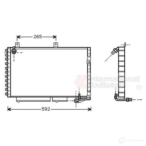 Радиатор кондиционера VAN WEZEL 9EJM2 600351 84 03005184 456391