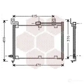 Радиатор кондиционера VAN WEZEL 52005037 VHLDM5 479154 6 0525037 изображение 0