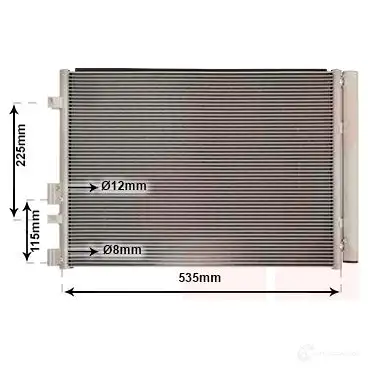 Радиатор кондиционера VAN WEZEL 1437855961 82015711 O BQ79