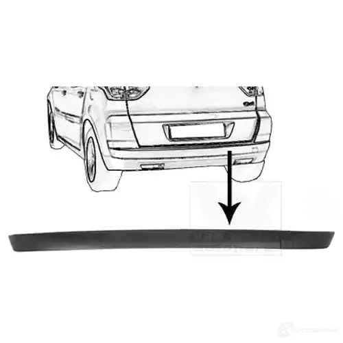 Накладка бампера VAN WEZEL 5410909610609 0972550 1191779498 O141XF Q - Изображение 1