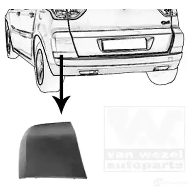 Накладка бампера VAN WEZEL 461392 5410909593056 B JWA8TA 0972553 - Изображение 1