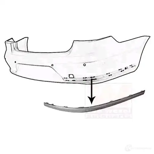 Накладка бампера VAN WEZEL H32W WJL 5740558 5410909620141 481111 - Изображение 1