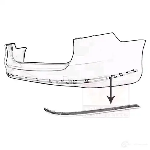 Накладка бампера VAN WEZEL 4 F3MX 5410909590710 5740554 481109 - Изображение 1