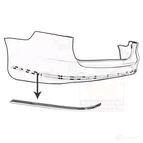 Накладка бампера VAN WEZEL 4UNSP LI 5740553 481108 5410909590703 - Изображение 1