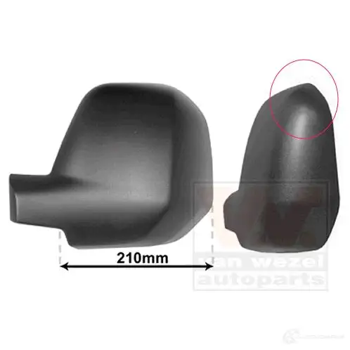 Накладка зеркала, крышка VAN WEZEL 10 697941 460507 WUYH4J 0905841