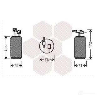 Осушитель кондиционера VAN WEZEL 60 58D052 7TL1B 481747 5800D052 изображение 0