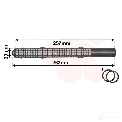 Осушитель кондиционера VAN WEZEL 600 6D298 458154 0600D298 485T6R изображение 0