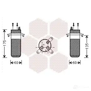 Осушитель кондиционера VAN WEZEL 476237 6043 D446 4300D446 C5XZFRV