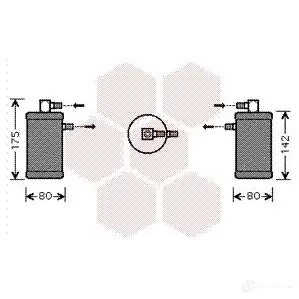 Осушитель кондиционера VAN WEZEL 1700D349 84DGXA 463478 601 7D349
