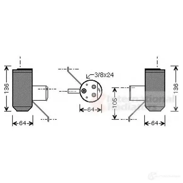 Осушитель кондиционера VAN WEZEL 0200d042 600 2D042 LBFP73O 456021