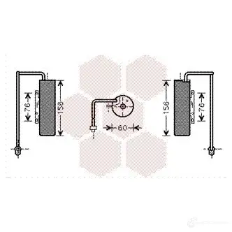 Осушитель кондиционера VAN WEZEL 3700D453 6037D4 53 472345 3DJ68P