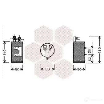 Осушитель кондиционера VAN WEZEL 481749 6058 D065 VZZHS8 5800D065