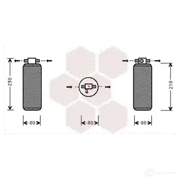 Осушитель кондиционера VAN WEZEL 487652 6099D0 31 BXG0B 9900D031 изображение 0