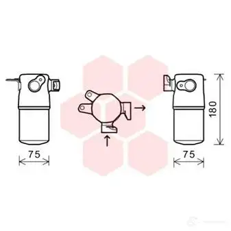 Осушитель кондиционера VAN WEZEL T8AL2G 6003D3 47 456433 0300D347 изображение 0