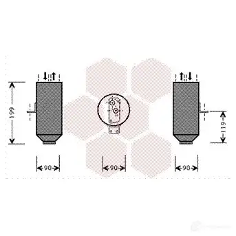 Осушитель кондиционера VAN WEZEL 6006D 223 W1X76O 0600d223 458148 изображение 0