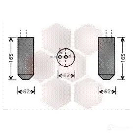 Осушитель кондиционера VAN WEZEL PXLHB4V 1700D348 6017D34 8 463477