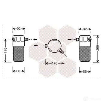 Осушитель кондиционера VAN WEZEL 0300D303 6003D30 3 456431 7FTL49 изображение 0