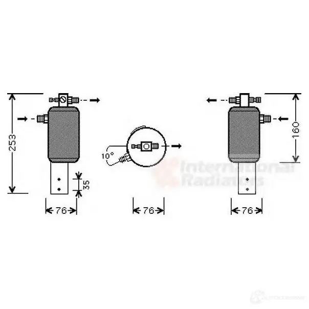 Осушитель кондиционера VAN WEZEL 458141 0600d079 DI6LAQ 6006D 079