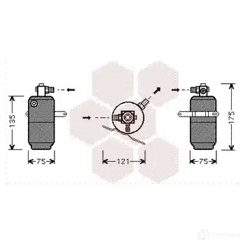 Осушитель кондиционера VAN WEZEL 3000D293 468810 G2NUDZ5 6030D 293