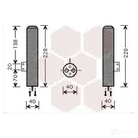 Осушитель кондиционера VAN WEZEL 3LVPX3 6082D 193 486219 8200D193 изображение 0