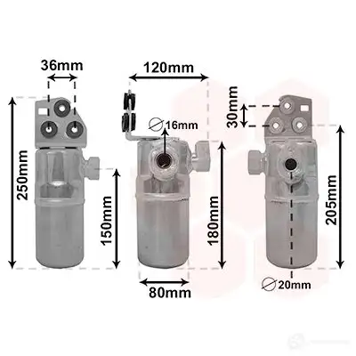 Осушитель кондиционера VAN WEZEL A0LRRR 456430 6003D30 0 0300D300