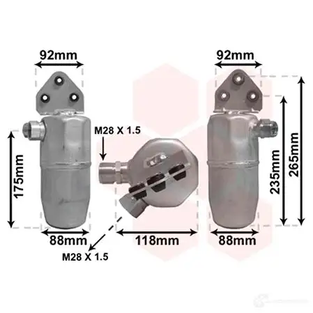 Осушитель кондиционера VAN WEZEL 456420 60 03D004 0300D004 NZQGJ изображение 0