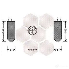 Осушитель кондиционера VAN WEZEL 487155 C5MKL 8300D029 6083D 029