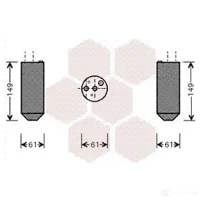 Осушитель кондиционера VAN WEZEL 487155 C5MKL 8300D029 6083D 029 изображение 0