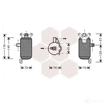 Осушитель кондиционера VAN WEZEL 485660 6077 D021 7700D021 96LREP