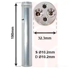 Осушитель кондиционера VAN WEZEL 3700D343 472338 1NFCI8S 6 037D343