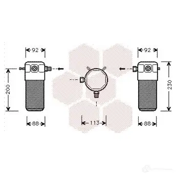 Осушитель кондиционера VAN WEZEL 60 59D099 T41HU 484541 5900D099