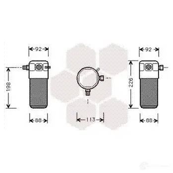 Осушитель кондиционера VAN WEZEL 484544 5900D105 60 59D105 XVYQUKM