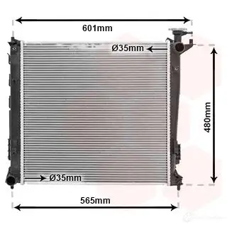 Радиатор охлаждения двигателя VAN WEZEL M9 82C 1437852144 83002239