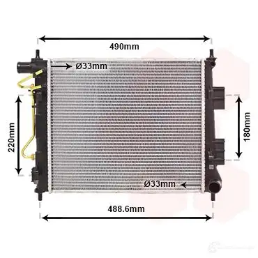 Радиатор охлаждения двигателя VAN WEZEL 2SD GC 1437855476 82012708