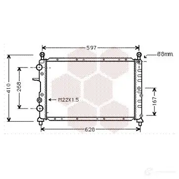Радиатор охлаждения двигателя VAN WEZEL 484955 73002073 6073207 3 XRWIU