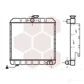 Радиатор охлаждения двигателя VAN WEZEL WDPU6T 600 22008 02002008 455921