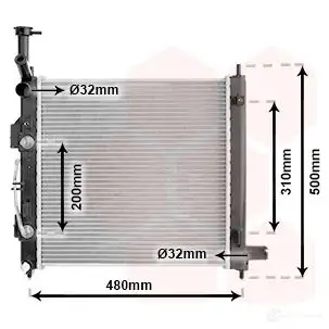 Радиатор охлаждения двигателя VAN WEZEL 83012727 Q01M 9 1437851587 изображение 0