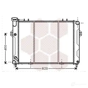 Радиатор охлаждения двигателя VAN WEZEL 466760 7OD7M 6 0212008 21002008 изображение 0