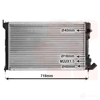 Радиатор охлаждения двигателя VAN WEZEL L8JYPAE 600920 37 460126 09002037