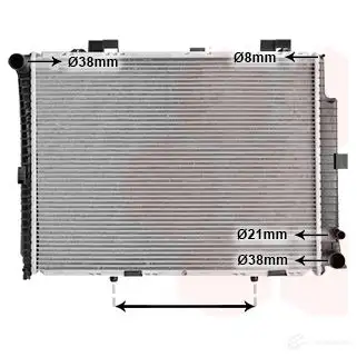 Радиатор охлаждения двигателя VAN WEZEL 30002208 6R6S1T 468550 603 02208