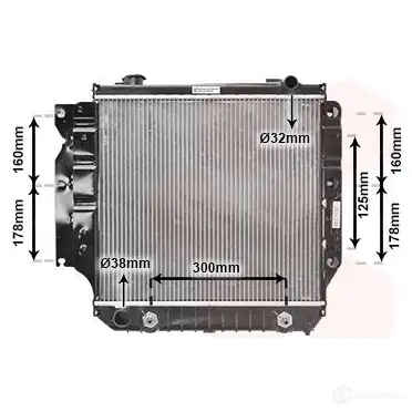 Радиатор охлаждения двигателя VAN WEZEL 60 212022 21002022 466765 TDNOKDL изображение 0