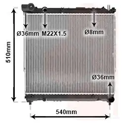 Радиатор охлаждения двигателя VAN WEZEL XRA4N4 479114 60522 070 52002070