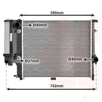 Радиатор охлаждения двигателя VAN WEZEL 60062 122 E1KKOOE 06002122 457935 - Изображение 1