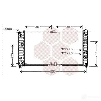 Радиатор охлаждения двигателя VAN WEZEL 6 0372286 37002286 RJ9MX 472103