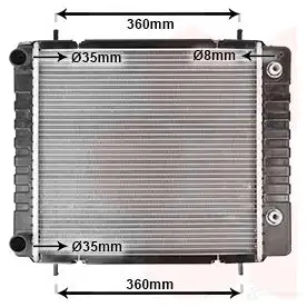 Радиатор охлаждения двигателя VAN WEZEL 6002208 2 455936 DX0FJ 02002082