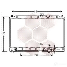 Радиатор охлаждения двигателя VAN WEZEL 32002148 470825 T6HH66 603 22148 изображение 0