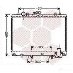 Радиатор охлаждения двигателя VAN WEZEL 32002192 LJ50O6O 470851 603 22192 изображение 0