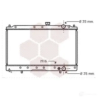 Радиатор охлаждения двигателя VAN WEZEL 1T68OBF 60 322147 470824 32002147 изображение 0