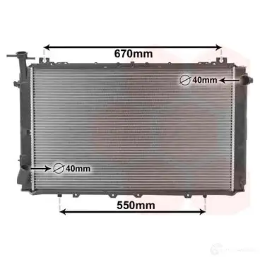 Радиатор охлаждения двигателя VAN WEZEL 601 32150 461665 13002150 87CVOBN - Изображение 1